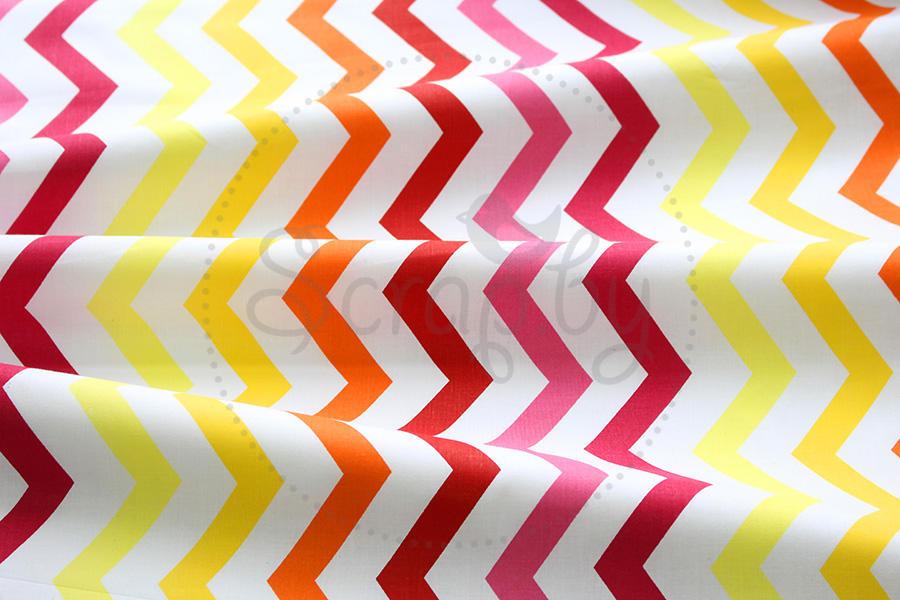 Хлопок Цветные зигзаги теплые