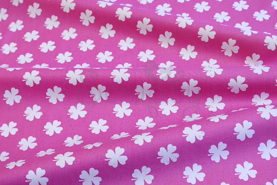 Хлопок Клевер на малиновом