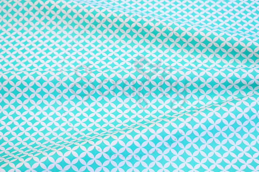 Хлопок Орнамент мини-марокко бирюзовый