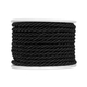 Шнурок плетеный черный SN75, 1м
