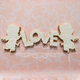 Чипборд Надпись с ангелочками LOVE СВ26, 1шт.