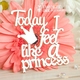 Чипборд НадписьToday I feel like a princess Hi-376