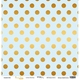 Лист бумаги с золотым тиснением Every Day Gold - Golden Dots Blue 30х30см ТМ Скрапмир