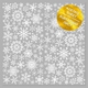 Ацетатный лист с фольгированием White Snowflakes 30х30см