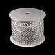 Шнур-сутаж 4мм белый-серебро