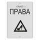 Бирка зеркальная Я всегда ПРАВА БПм29сер