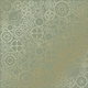 Лист бумаги с фольгированием Golden Gears Olive 30х30см