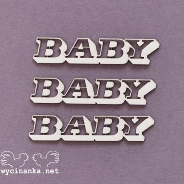 Чипборд Надпись Baby, 3шт.
