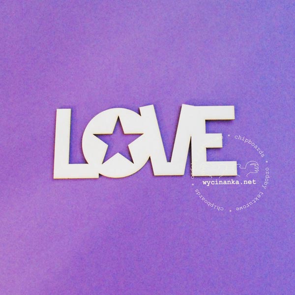 Чипборд Надпись love, 1шт.