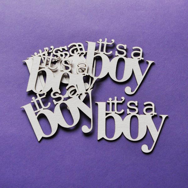 Чипборд Надпись it's a boy, 6шт.