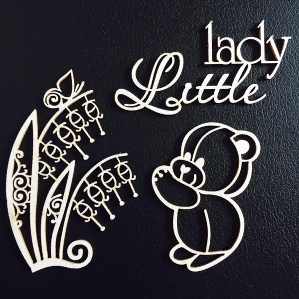 Набор чипборда Мишка 7,5х10см