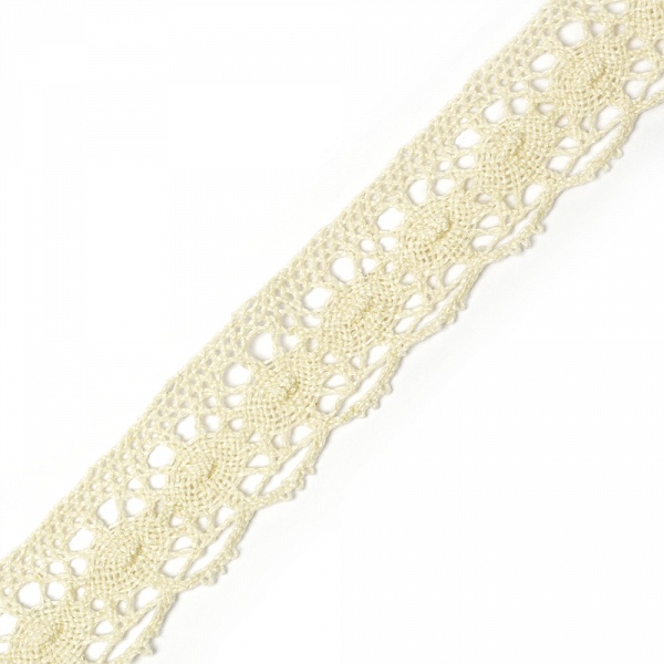 Кружево вязаное 27мм Кремовый 25.01.027