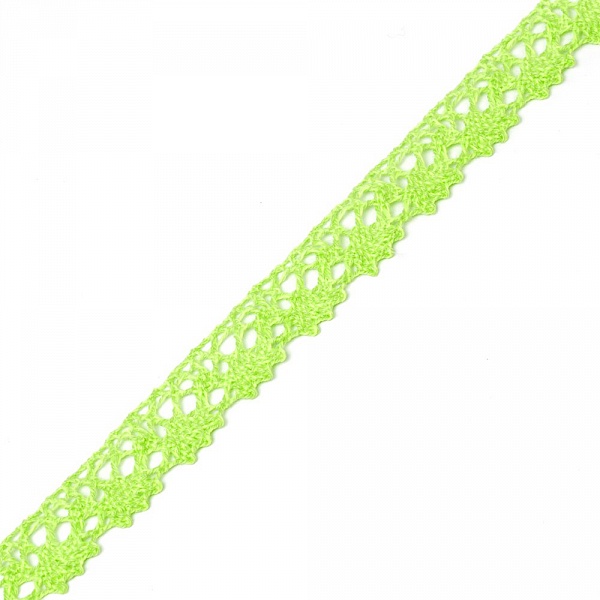 Кружево вязаное 15мм Салатовый 15.01.016
