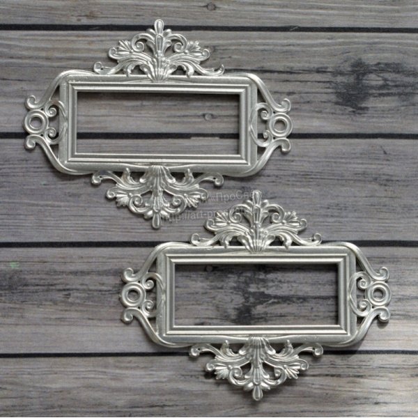 Металлические рамки для записей, цвет Серебро, 2шт.