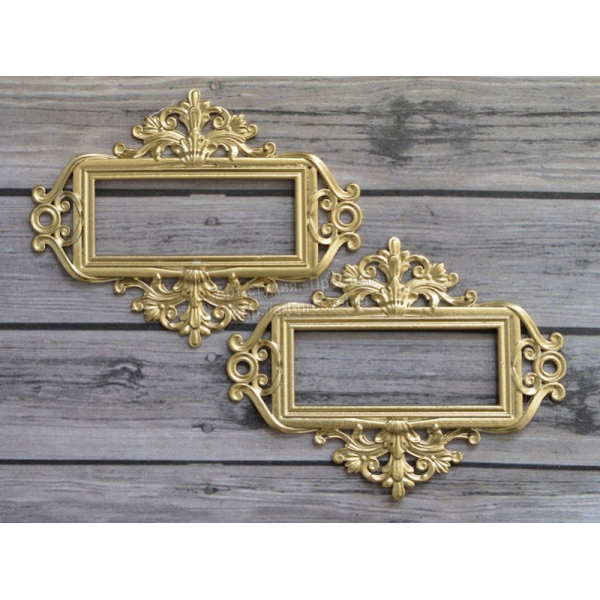 Металлические рамки для записей, цвет Золото,  2шт.