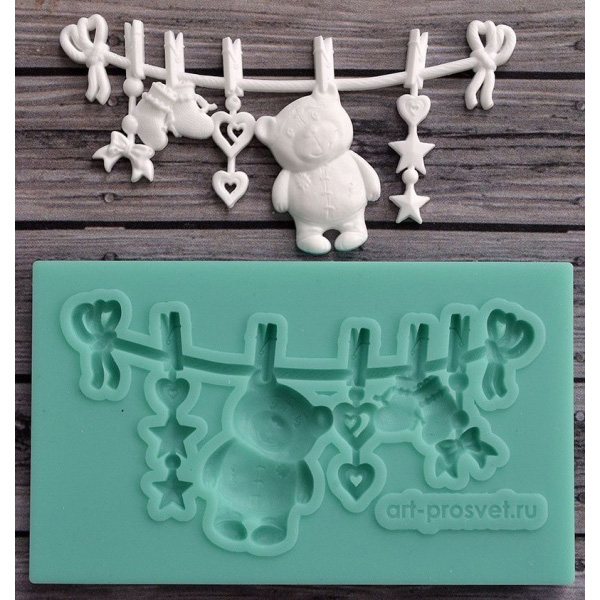 Молд Подвеска с мишкой 2