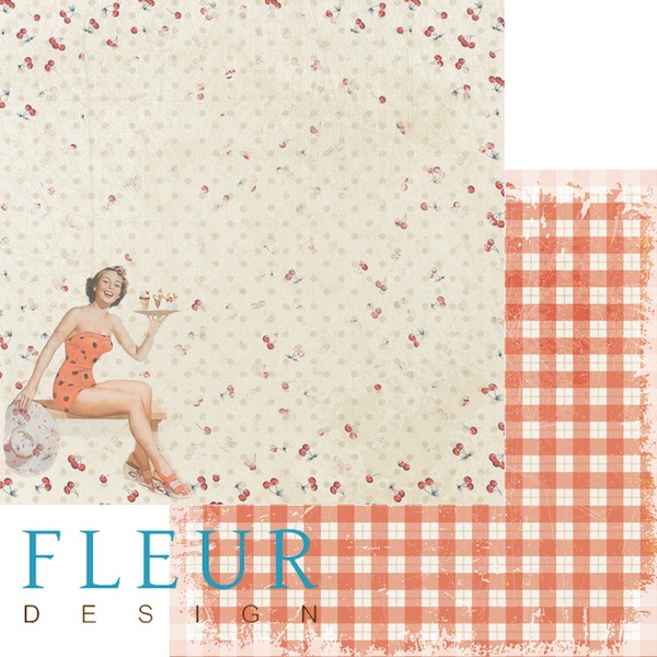 Лист бумаги Вишневый десерт - Хозяйка, 30х30см