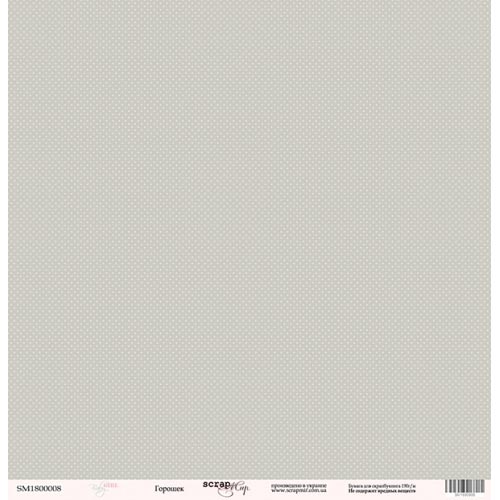 Лист бумаги Baby Girl - Горошек 30х30см ТМ Скрапмир