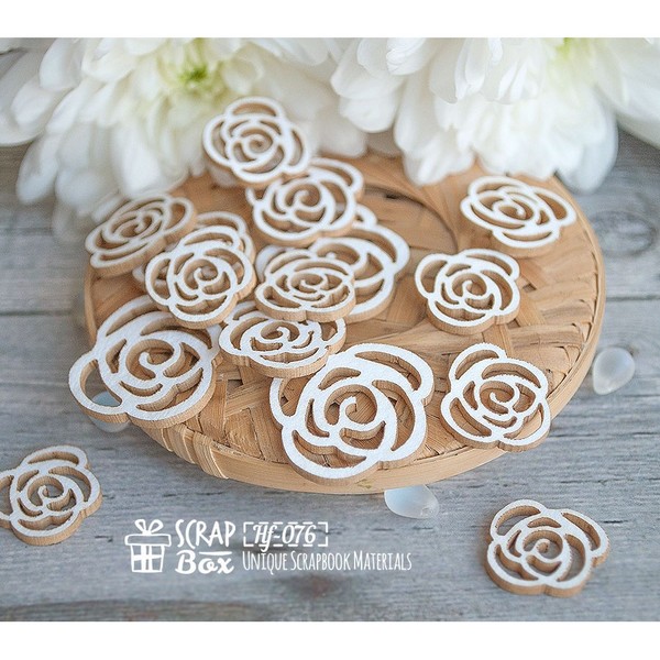 Чипборд Набор розочек Hf-076