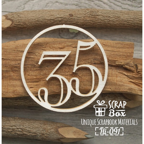 Чипборд Цифра 35 Hi-091