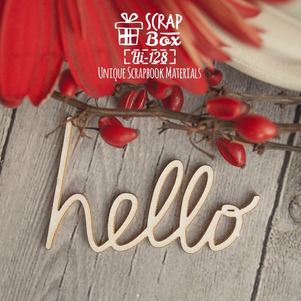 Чипборд Надпись Hello Hi-128