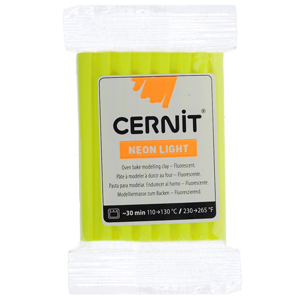 Пластика Cernit Nеon 700 Неон-Желтый, 56г