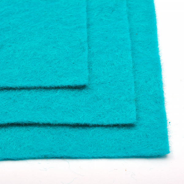 Фетр листовой 1мм Жесткий 20х30см Бирюзовый 651