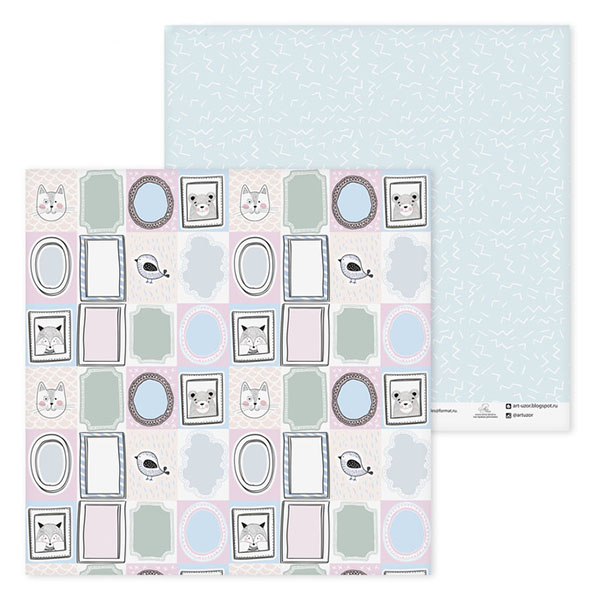 Лист бумаги Улыбнись - Портреты, 30х30см