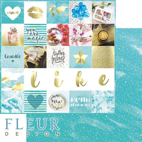 Лист бумаги Pretty Tiffany - Надписи, 30х30см