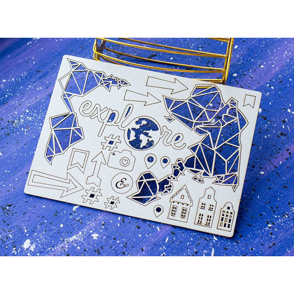 Чипборд Набор Карта мира