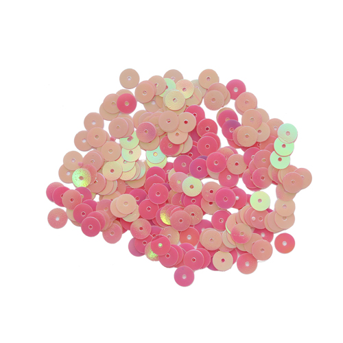 Пайетки плоские 6мм, А0100 светло-розовый матовый, 10г