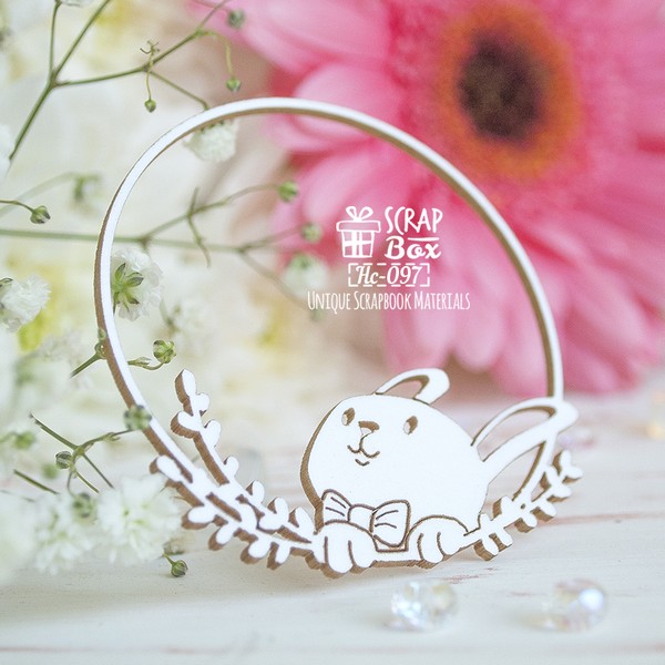 Чипборд Рамка с Зайчиком Hc-097
