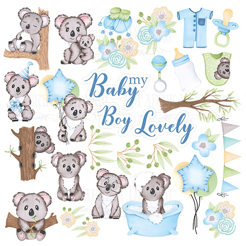 Лист с картинками для вырезания Puffy Fluffy Boy 30х30см