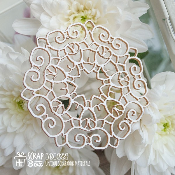 Чипборд Ажурная салфетка маленькая Hb-022