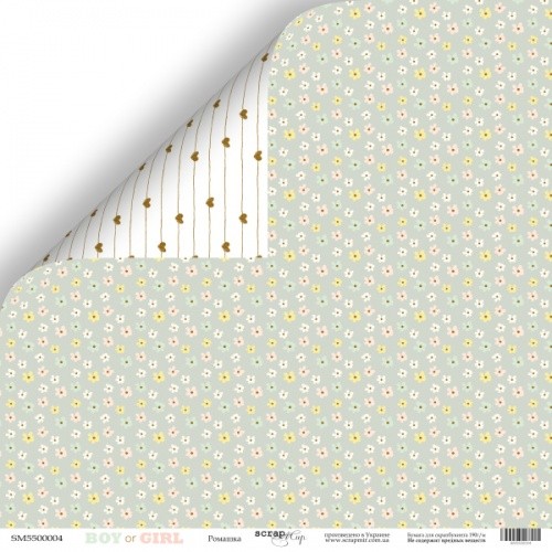 Лист бумаги Boy or Girl - Ромашка 30х30см ТМ Скрапмир