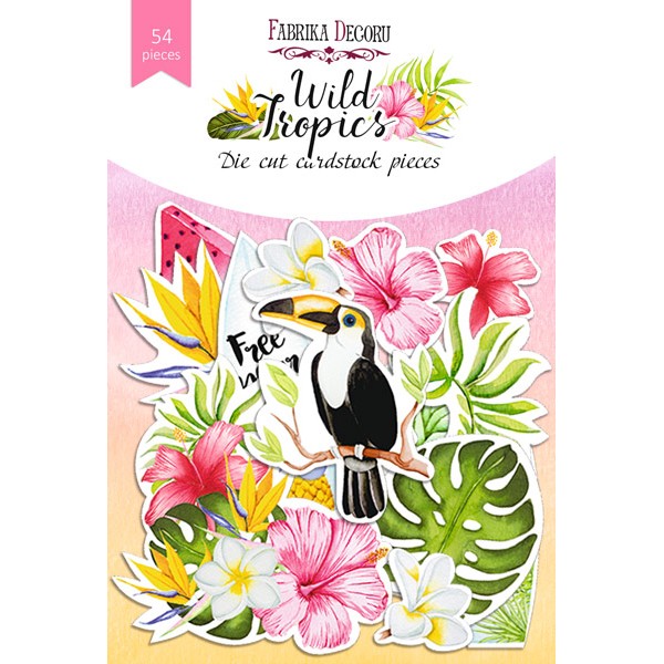 Набор высечек Wild Tropics, 54шт.