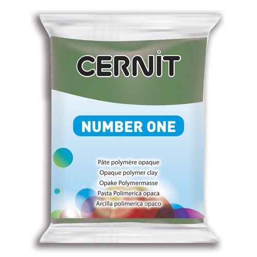Пластика полимерная запекаемая Cernit Number One 645 Оливковый, 56г