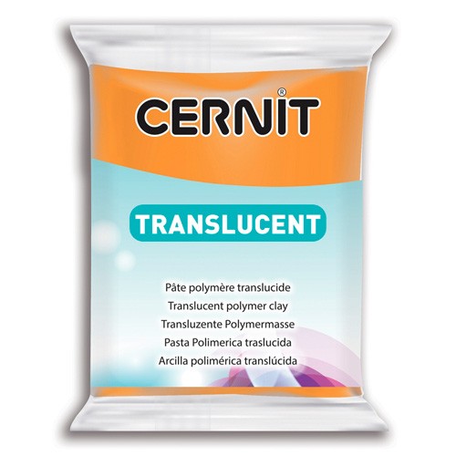 Пластика полимерная запекаемая Cernit TRANSLUCENT 752 Прозрачный Оранжевый, 56г