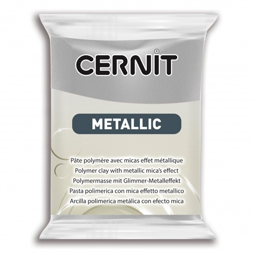 Пластика полимерная запекаемая Cernit METALLIC 080 Серебро, 56г