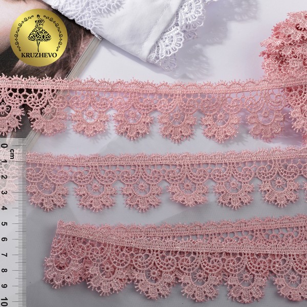 Кружево гипюр 38мм Розовая Пудра TR.8G8134.08