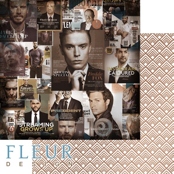 Лист бумаги Мистер Грэй - Стиль  30х30см