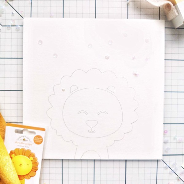 Заготовка для тиснения 2 в 1 Милый Львенок