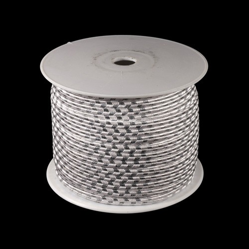 Шнур-сутаж 4мм белый-серебро