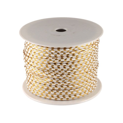 Шнур-сутаж 4мм белый-золото