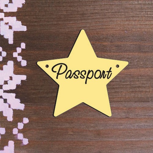 Бирка зеркальная Passport БП67зол