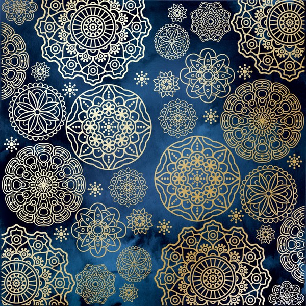 Лист бумаги с фольгированием Golden Napkins Night garden 30х30см