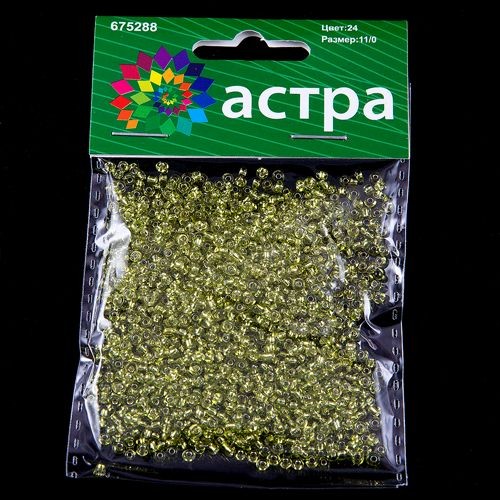 Бисер Астра 11/0 24 салат, 20г