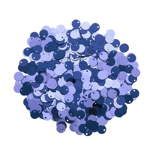 Пайетки двусторонние 6мм 7578 синий-голубой, 10г