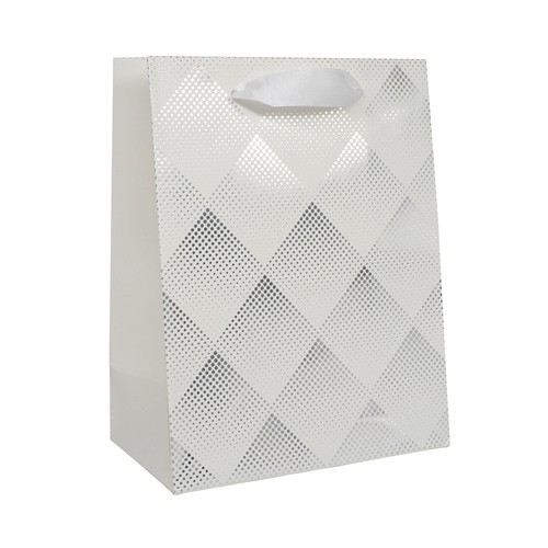 Пакет подарочный ламинированный 23х18х10см, BK958-1 D-белый