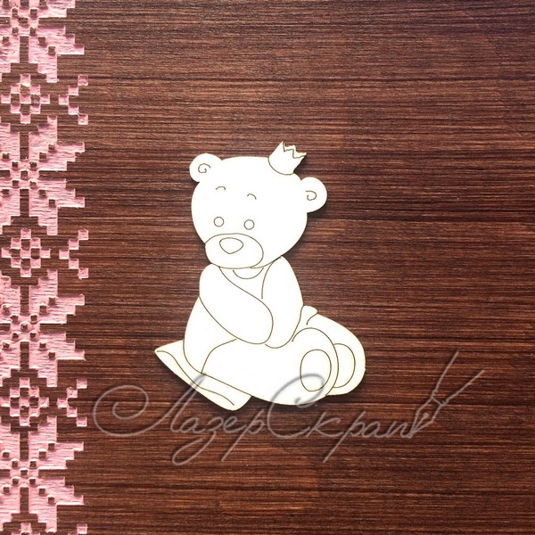 Чипборд Мишутка-Принцесса ДЕТ69